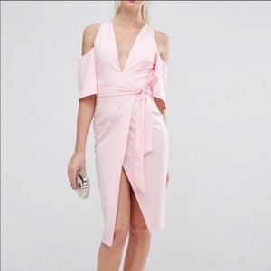 ASOS Cold Shoulder Kimono Pencil Tie Dress
